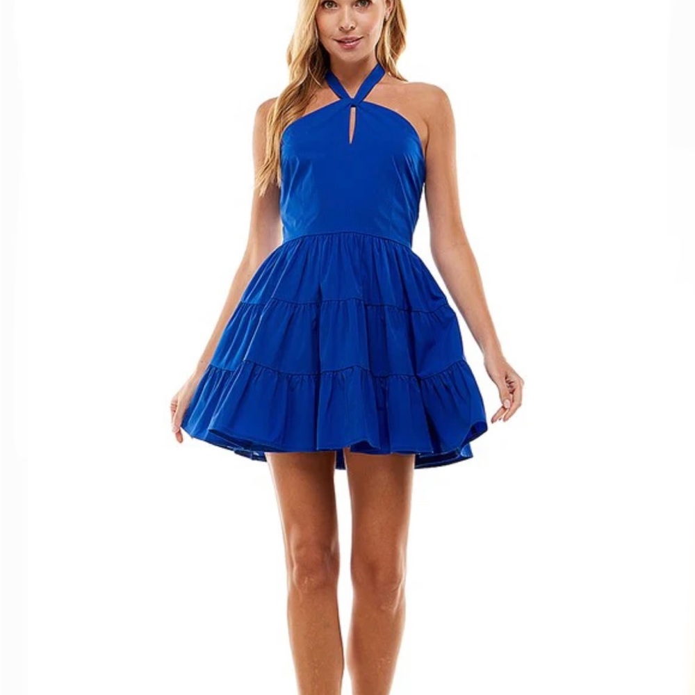 Blue Halter Dress